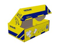 Scatola spedizioni Postal Box - M - 36 x 24 x 12 cm - giallo/blu - Blasetti