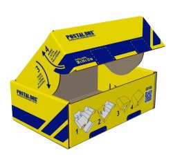 Scatola spedizioni Postal Box - M - 36 x 24 x 12 cm - giallo/blu - Blasetti