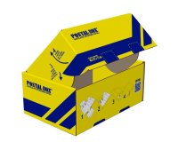 Scatola spedizioni Postal Box - L - 40 x 27 x 17 cm - giallo/blu - Blasetti