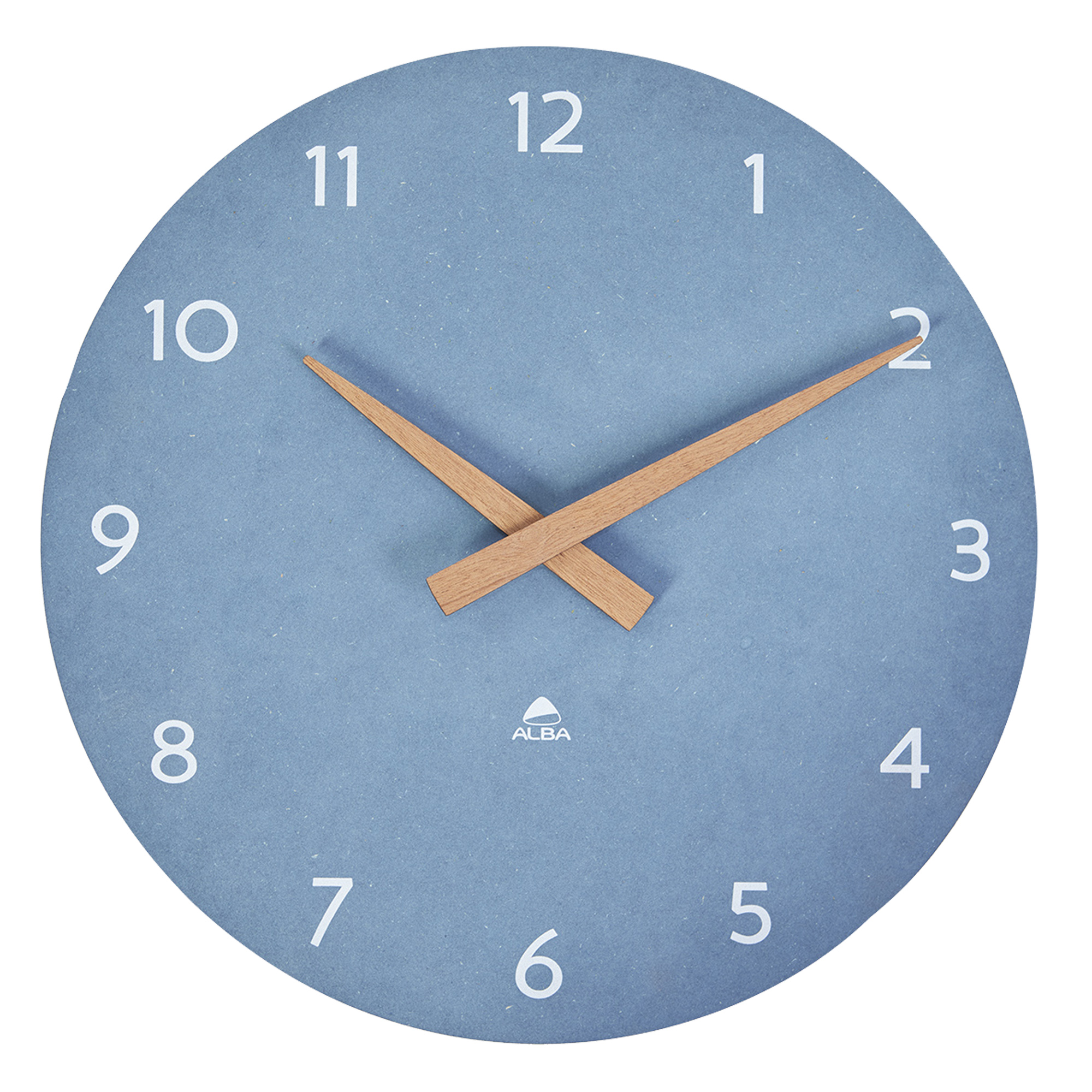 Orologio da parete HorMilena - diametro 30 cm - blu/legno - Alba su