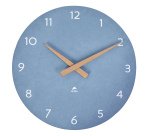 Orologio da parete HorMilena - diametro 30 cm - blu/legno - Alba