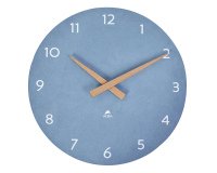 Orologio da parete HorMilena - diametro 30 cm - blu/legno - Alba