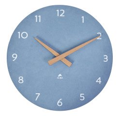Orologio da parete HorMilena - diametro 30 cm - blu/legno - Alba