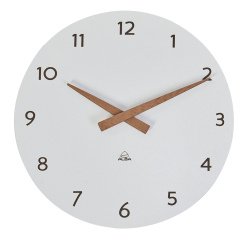 Orologio da parete HorMilena - diametro 30 cm - bianco/legno - Alba