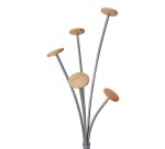 Appendiabiti Festival M - 5 posti - 175 cm - grigio/legno chiaro - Alba