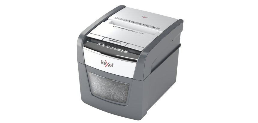 Rexel Optimum AutoFeed 45X Automatic Cross Cut Paper Shredder P4