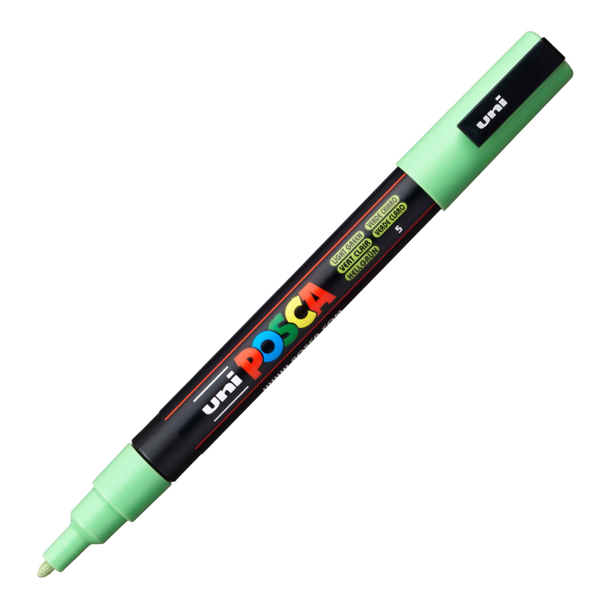 Marcatore Uni Posca PC3M - punta fine 0,9 - 1,3 mm - verde chiaro - Uni Mitsubishi