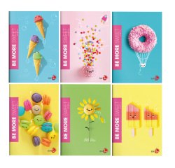 Maxiquaderno Be More Sweet - A4 - 36+2 fogli - 100gr - rigo di 1a - BM