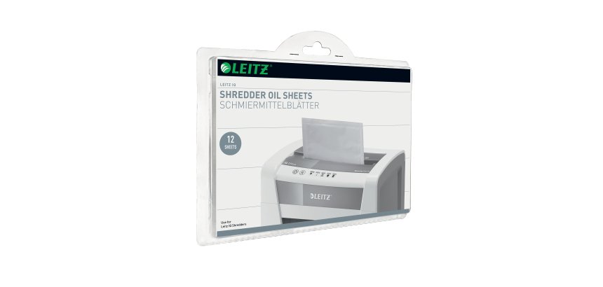 Fogli lubrificati per distruggidocumenti Leitz IQ - Leitz - scatola 12 pezzi