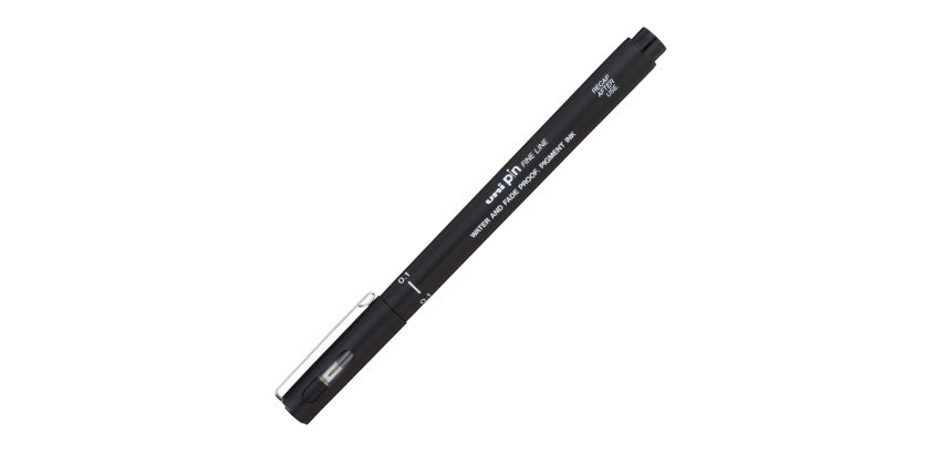 Pin fineliner - punta 0,1 mm - nero - Uni Mitsubishi
