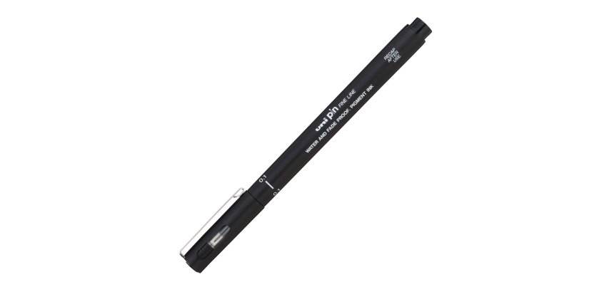 Pin fineliner - punta 0,1 mm - nero - Uni Mitsubishi