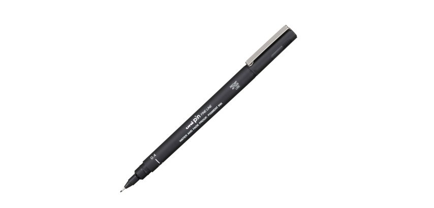 Pin fineliner - punta 0,4 mm - nero - Uni Mitsubishi