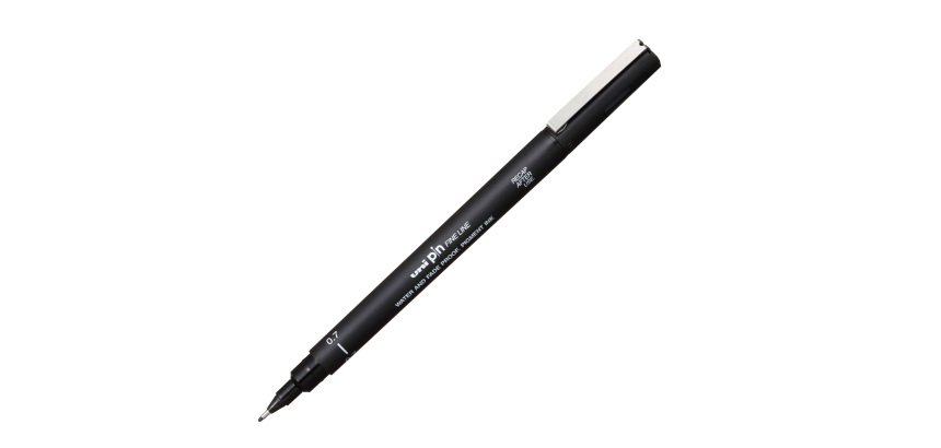 Pin fineliner - punta 0,7 mm - nero - Uni Mitsubishi