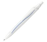 Penna a sfera a scatto Reco - punta media - fusto bianco / inchiostro blu - Schneider