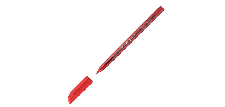 Penna a sfera Vizz - con cappuccio - punta media - rosso - Schneider