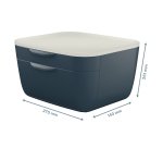 Cassettiera Cosy - 2 scomparti - grigio - Leitz