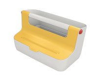 Cassetta portaoggetti Cosy - con maniglia - giallo - Leitz