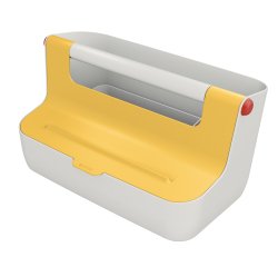 Cassetta portaoggetti Cosy - con maniglia - giallo - Leitz