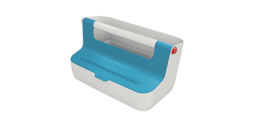 Cassetta portaoggetti Cosy - con maniglia - blu - Leitz