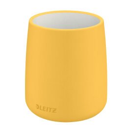 Portapenne Cosy - 10,8 x 8,5 cm - ceramica - giallo - Leitz