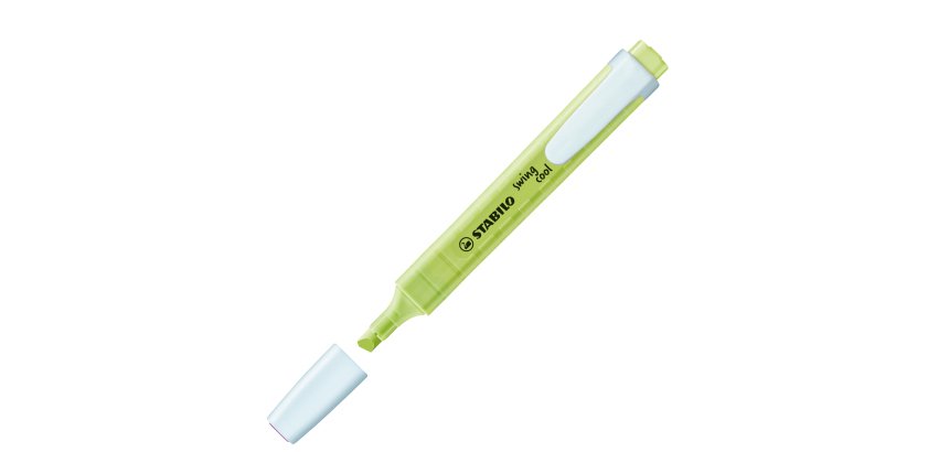 Evidenziatore Swing Cool Pastel - punta a scalpello - tratto 1 - 4 mm - lime 133 - Stabilo