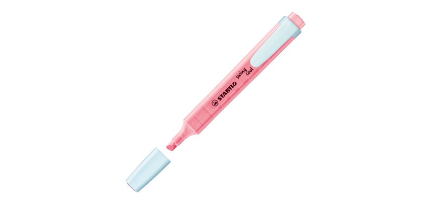 Evidenziatore Swing Cool Pastel - punta a scalpello - tratto 1- 4 mm - fior di ciliegio 150 - Stabilo