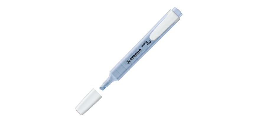Evidenziatore Swing Cool Pastel - punta a scalpello - tratto 1 - 4 mm - azzurro ghiaccio 111 - Stabilo