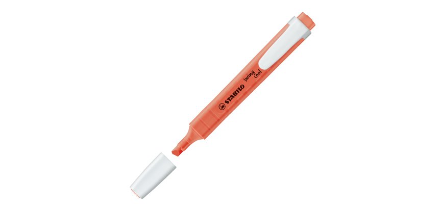 Evidenziatore Swing Cool Pastel - punta a scalpello - tratto - 1 - 4 mm - rosa corallo 140 - Stabilo