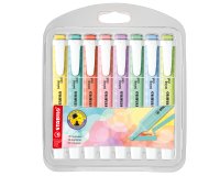 Evidenziatore Swing Cool Pastel - punta a scalpello - tratto 1 - 4 mm - colori assortiti - Stabilo - astuccio 8 pezzi