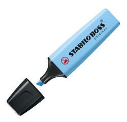 Evidenziatore Stabilo Boss Pastel - tratto 2 - 5 mm - azzurro cielo 112 - Stabilo