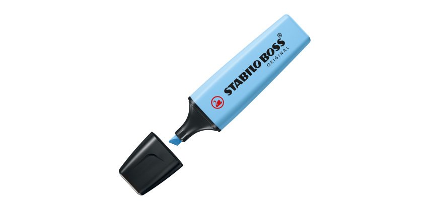 Evidenziatore Stabilo Boss Pastel - tratto 2 - 5 mm - azzurro cielo 112 - Stabilo