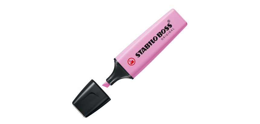 Evidenziatore Stabilo Boss Pastel - tratto 2 - 5 mm - fucsia freddo 158 - Stabilo