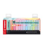 Evidenziatori Stabilo Boss Pastel - colori assortiti - tratto 2 - 5 mm - Stabilo - deskset 15 pezzi