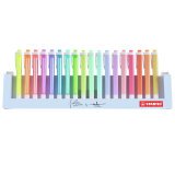 En_rotulador stabilo fluorescente fino swing cool pastel desket estuche de 18 unidades colores surtidos