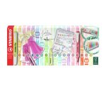 Evidenziatori Swing Cool Pastel - punta a scalpello - tratto 1 - 4 mm - colori assortiti - Stabilo - deskset 18 pezzi