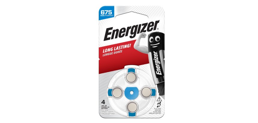 Pila per apparecchi acustici 675 Zinc Air - Energizer - blister 4 pezzi