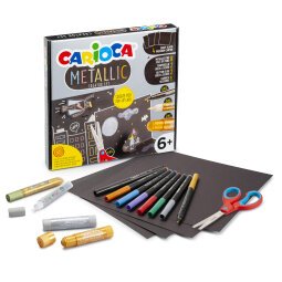 EN_Set de dibujo carioca metallic pop up card creator 3d 17 piezas