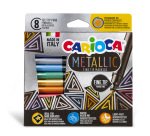 Pennarelli Metallic - punta fine - colori assortiti - Carioca - scatola 8 pezzi