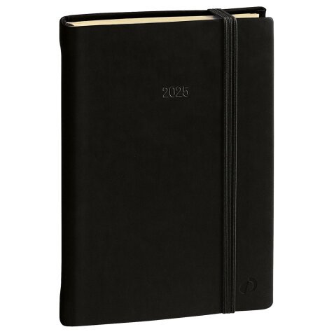 Agenda settimanale Affari Prestige ML 2025 - 10 x 15 cm - silk nero - Quo Vadis