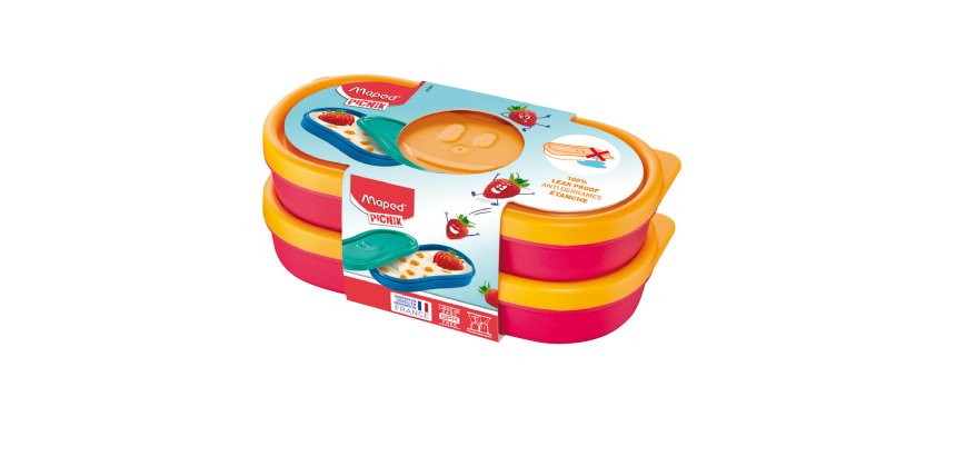 Snack box Picnik Concept - rosa corallo - Maped - set 2 pezzi