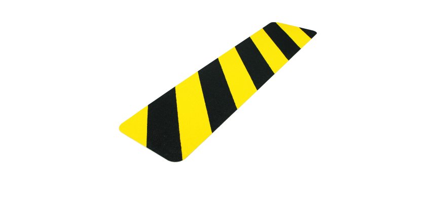 Striscia segnaletica - da terra - 61 x 15 cm - giallo/nero - Djois