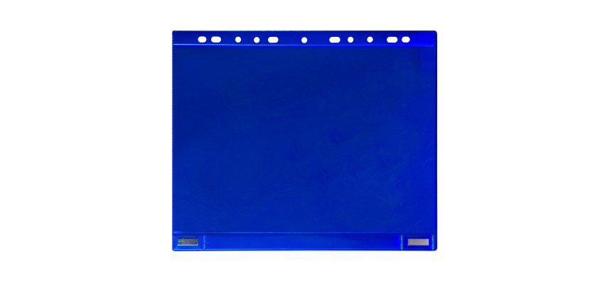 Buste forate - per supporti magnetici ad anelli - A4 - blu - Djois - conf. 5 pezzi