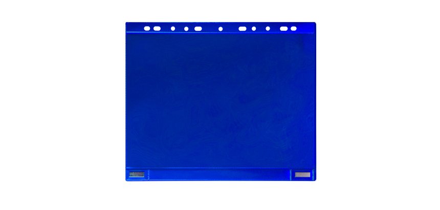 Buste forate - per supporti magnetici ad anelli - A4 - blu - Djois - conf. 5 pezzi