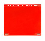 Buste forate - per supporti magnetici ad anelli - A4 - rosso - Djois - conf. 5 pezzi