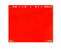 Buste forate - per supporti magnetici ad anelli - A4 - rosso - Djois - conf. 5 pezzi