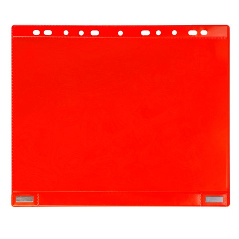 Buste forate - per supporti magnetici ad anelli - A4 - rosso - Djois - conf. 5 pezzi