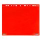 Buste forate - per supporti magnetici ad anelli - A4 - rosso - Djois - conf. 5 pezzi