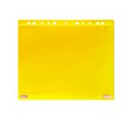 Buste forate - per supporti magnetici ad anelli - A4 - giallo - Djois - conf. 5 pezzi