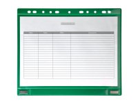 Buste forate - per supporti magnetici ad anelli - A4 - verde - Djois - conf. 5 pezzi