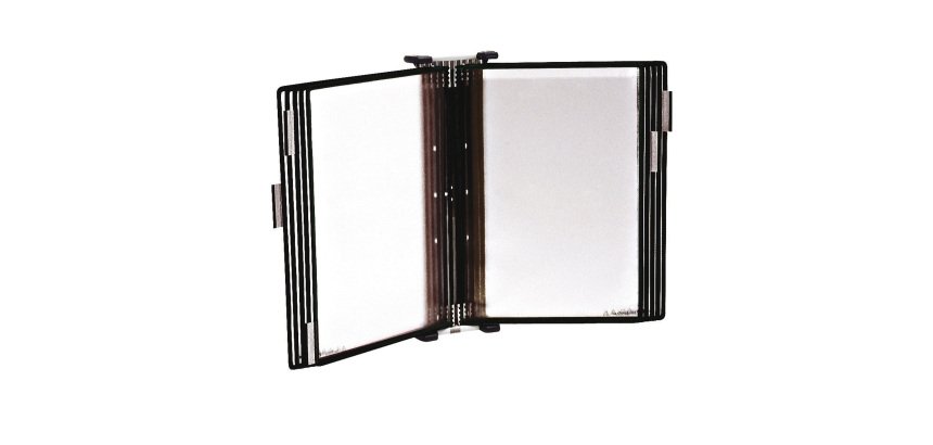 Leggio antibatterico - da muro - 10 buste - A4 - nero - Djois